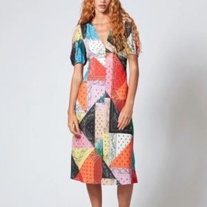 Staud Bandana Milla Midi Dress